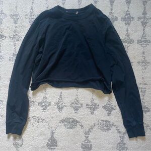 Kith Embroidered Logo Cropped Long Sleeve Shirt